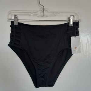 NWT Shade & Shore Women's Black Bikini Bottoms - Medium